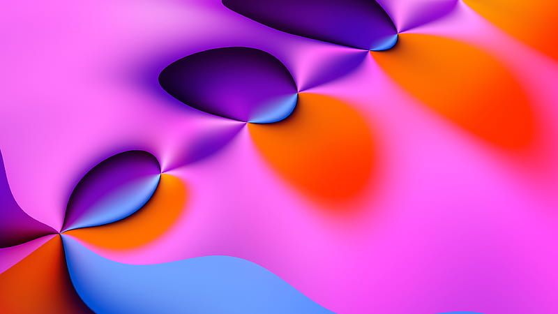 colorful leaves, 3d art, creative, abstract material, HD wallpaper