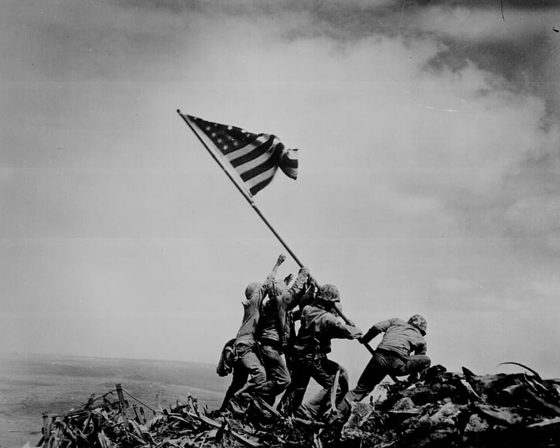 Iwo Jima, Victory, guerra, iwo jima, victory, ww2, world war 2, flag, HD wallpaper