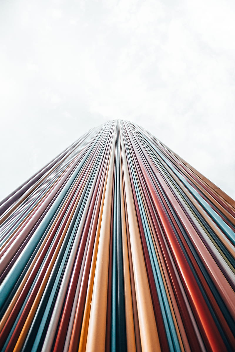 tower, colorful, architecture, construction, tall, HD phone wallpaper