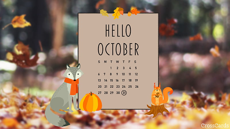 October 2019 - Hello October Calendar- October, October Birtay, HD wallpaper