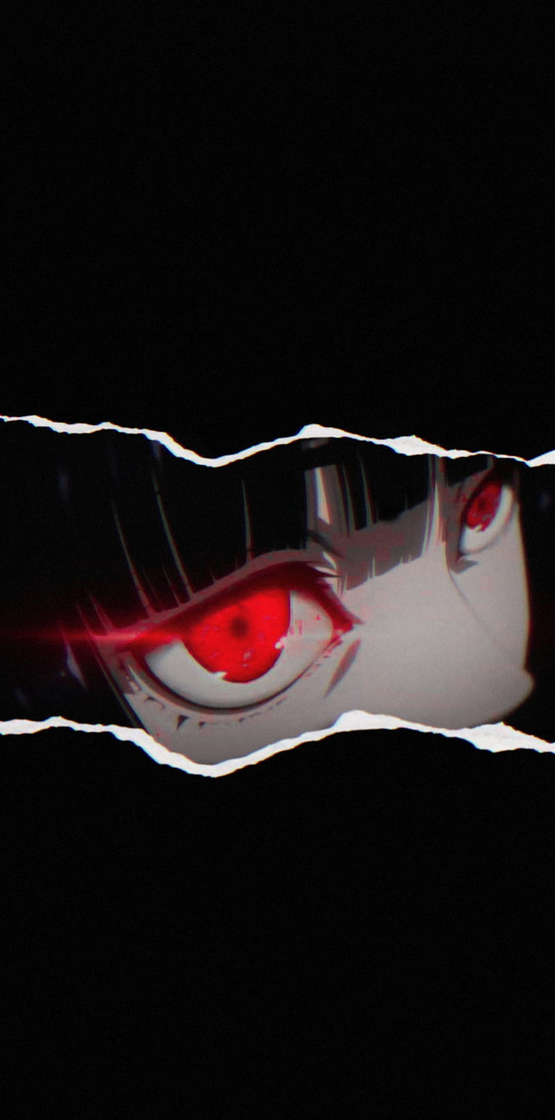 yumeko jabami , angry, anime, black, cute, eyes anime, kakegurui, red, yumeko jabami, HD phone wallpaper