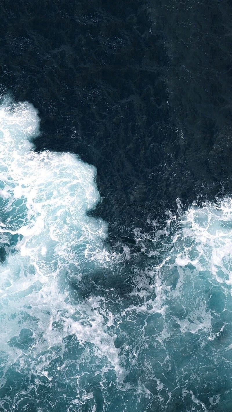 Sea, blue, waves, splash, mare, cold, HD phone wallpaper