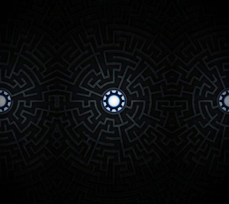 Iron Man Maze, abstract, film, iron man, labyrinth, logo, movie, HD wallpaper