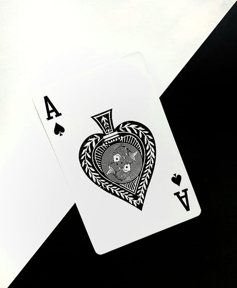 Ace Of Spades, Black Ace, Black And White, Card, Cards, Hd Phone Wallpaper  | Peakpx