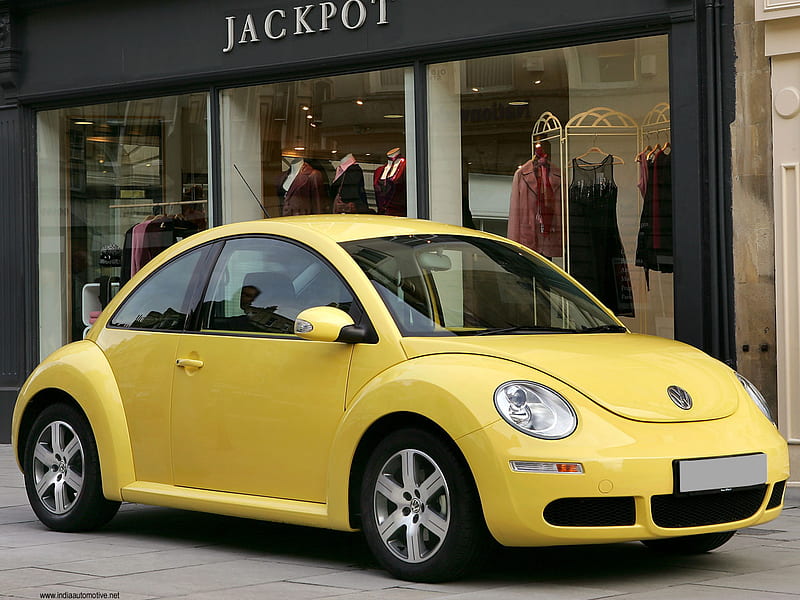 Yellow Beetle, yellow, beetle, car, vw, HD wallpaper