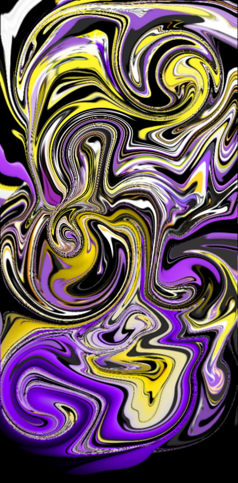 Yellow purple swirls, purple, swirl, white, yellow, HD phone wallpaper