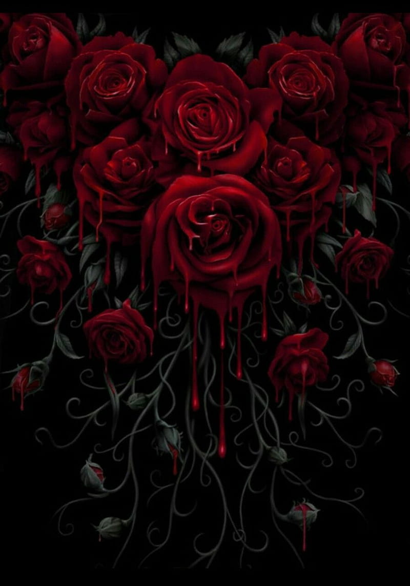 Black Gothic Rose, HD phone wallpaper
