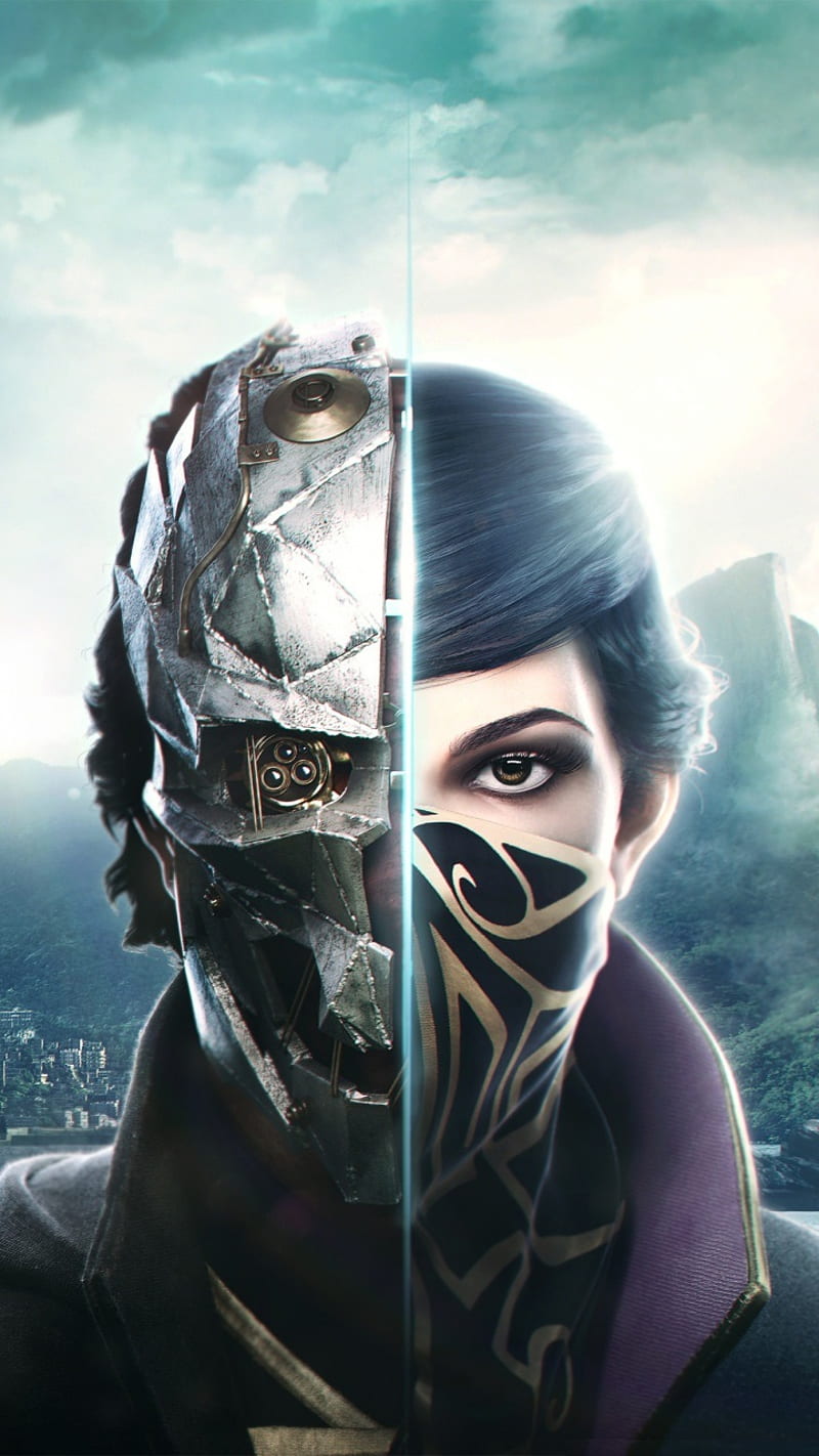 Dishonored 2, corvo, emily, masks, HD phone wallpaper