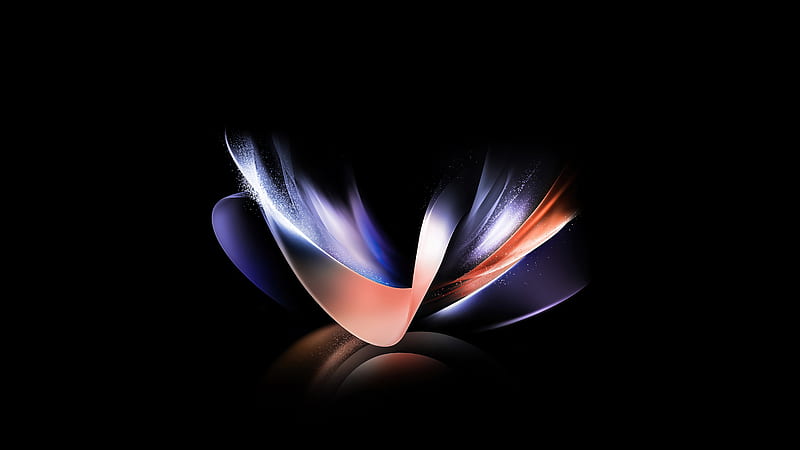 Samsung Galaxy Z Fold 4, samsung-galaxy-fold, samsung, stock, original, artist, digital-art, dark, black, oled, HD wallpaper