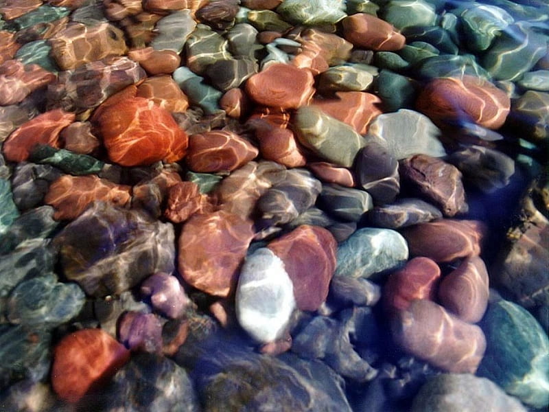 Pebbles_water, refreshing, rock, pebbles, beach, cool, water, beaches, awesome, calming, beauty, color, nature, HD wallpaper