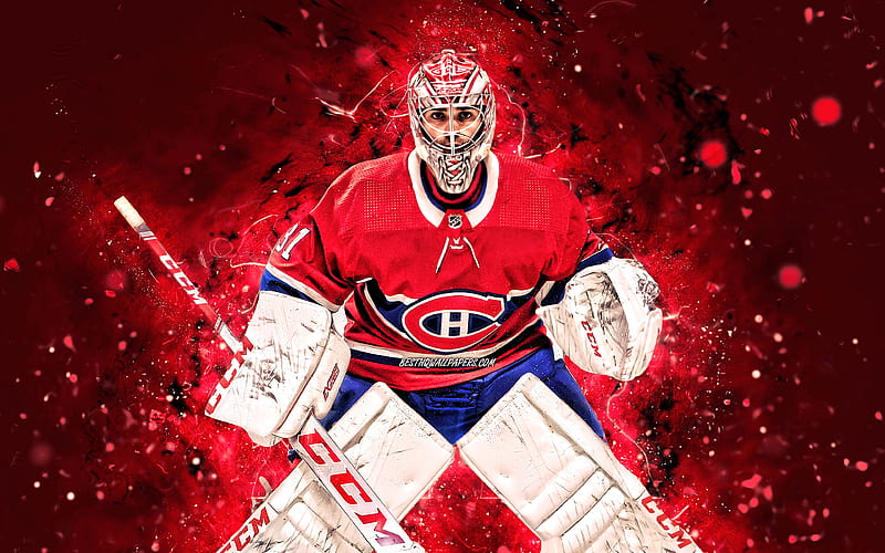 Carey Price Montreal Canadiens, NHL, hockey stars, red neon lights, hockey players, hockey, USA, Carey Price , Carey Price Montreal Canadiens, HD wallpaper