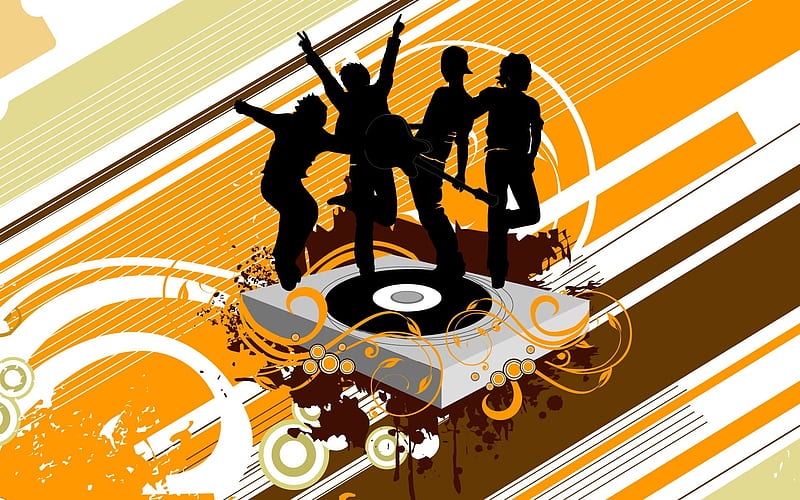 Dancing DJ-Illustration Design, HD wallpaper