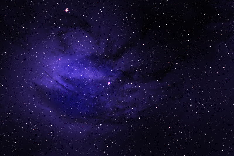Space Stars Purple Sky, space, stars, sky, purple, nature, HD wallpaper