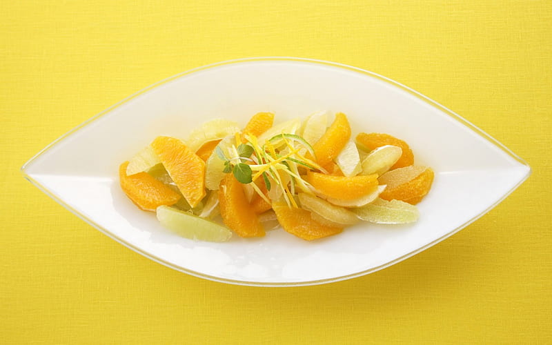 Healthy snacks, delicious, food, orange, fruits, healthy, plate, HD wallpaper