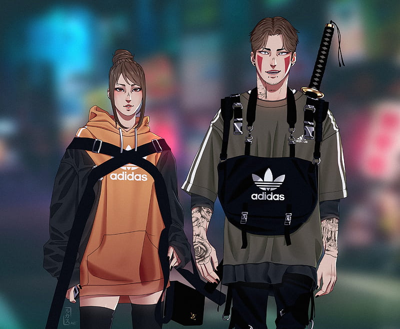 Naruto, Adidas , Louis Vuitton , Kiba Inuzuka , Tamaki (Naruto), HD wallpaper
