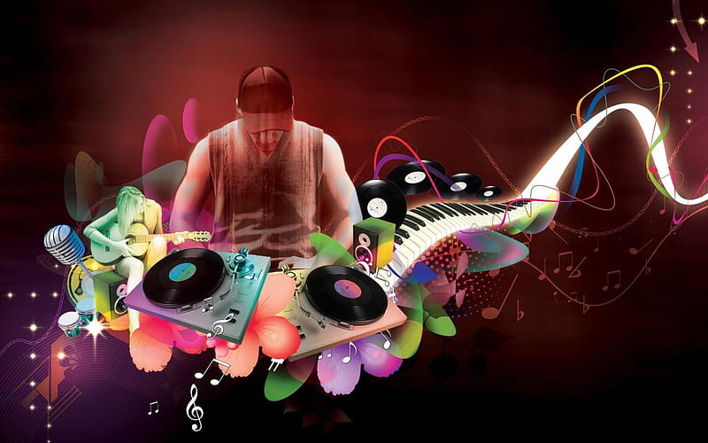 DJ Beat, music, beat, headphones, the beat i feel hip hop-, dj, HD wallpaper
