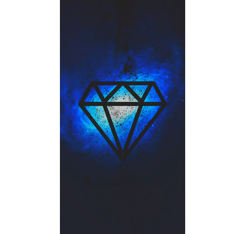 Diamante, blue, diamond, galaxi, HD phone wallpaper
