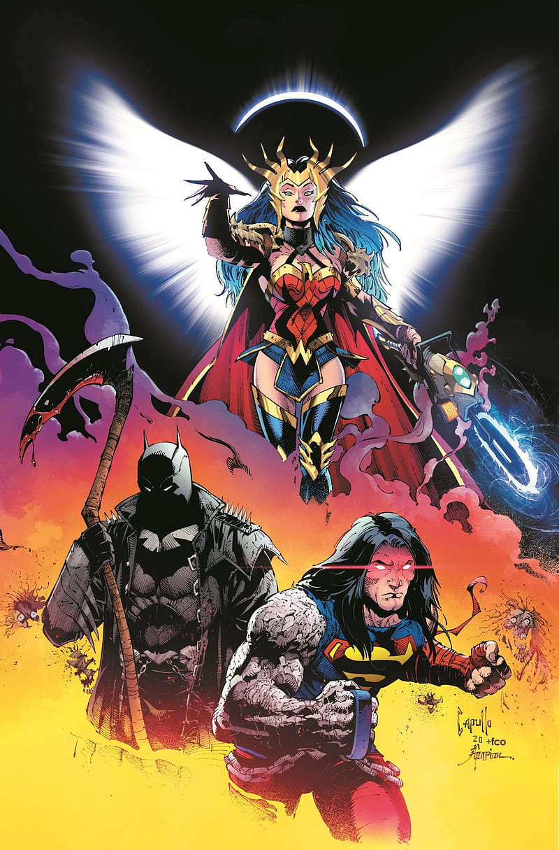 DC Death Metal, batman, dc comics, death metal, superman, wonder woman, HD phone wallpaper