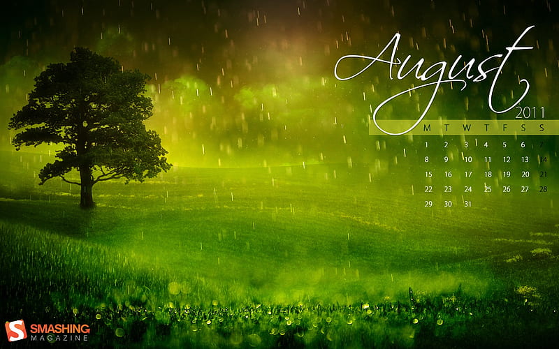 2011-august Greeny Droplets, HD wallpaper