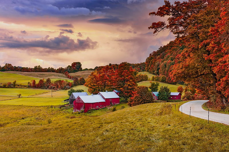 Stowe - Vermont - autumn, colorful, autumn, vermont, church, stowe ...