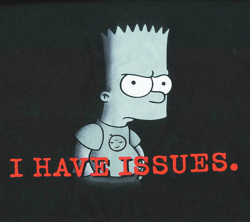Issues, bart, comedy, cool, funny, HD wallpaper