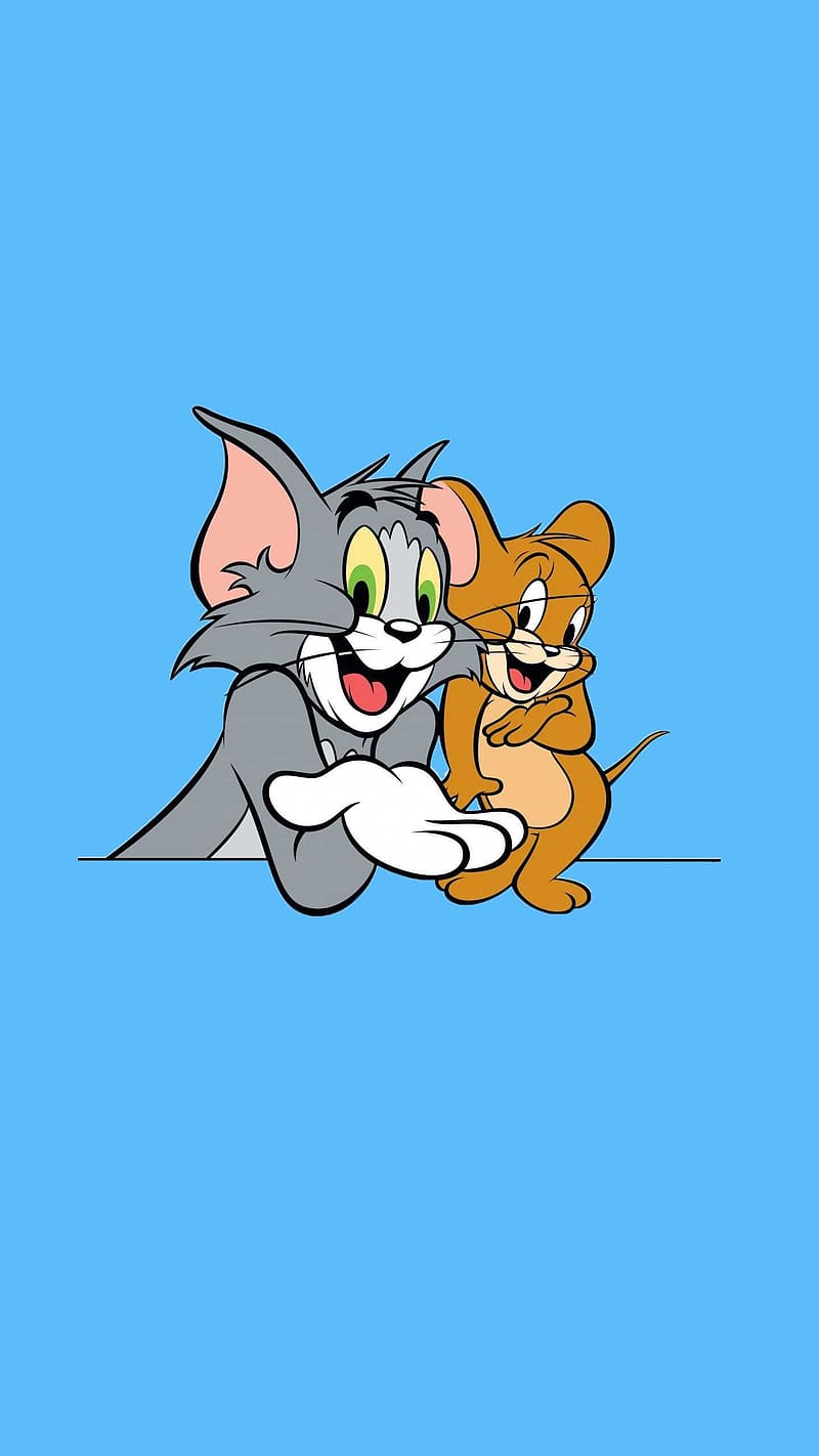 Tom And Jerry With Blue Background, tom and jerry, tom and jerry with blue,  HD phone wallpaper | Peakpx