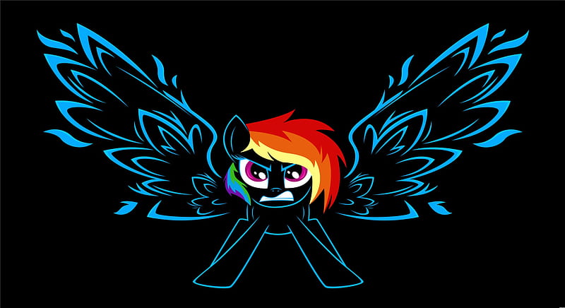 Angry Rainbow Dash, pony, little, rainbow dash, my, HD wallpaper