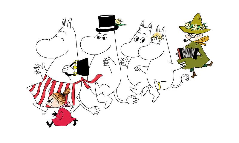 Moomin - The Moomins – decorate with a wall mural – wall, HD wallpaper