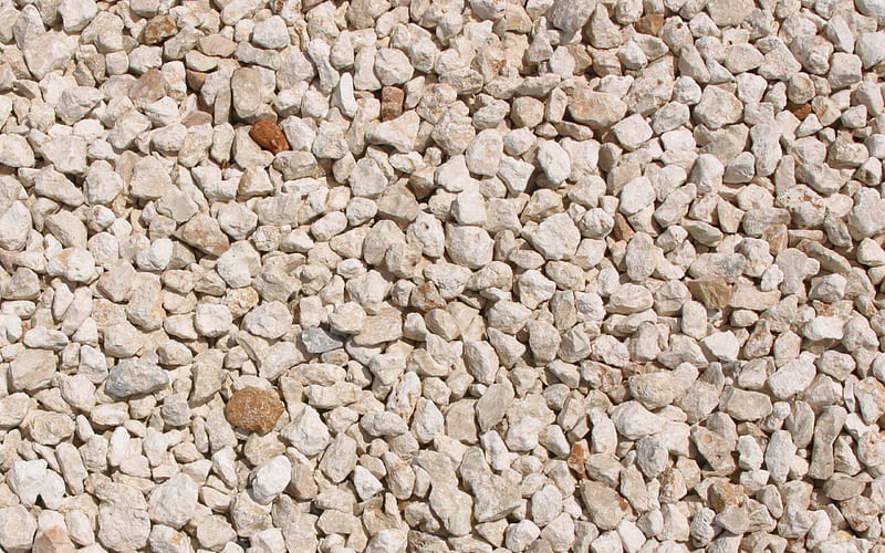 white gravel texture, light stone background, pebbles texture, natural materials, stones, HD wallpaper