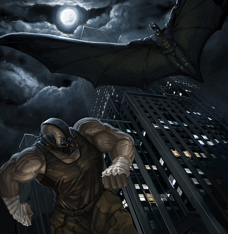 Batman vs Bane, HD phone wallpaper