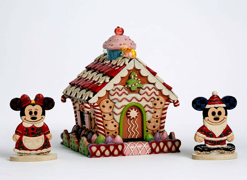 Mickey And Minnie Gingerbread, Mickey, Minnie, Gingerbread, House, HD wallpaper