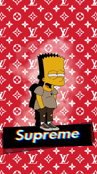 Download Bart Simpson Orange Supreme Wallpaper  Wallpaperscom