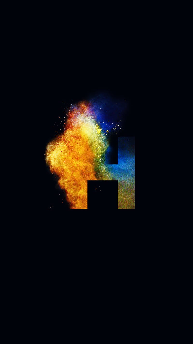 Amoled H, colours, letter, HD phone wallpaper