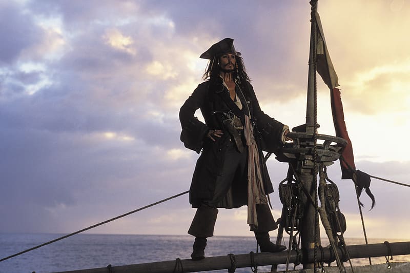Pirates Of The Caribbean, Johnny Depp, Movie, Jack Sparrow, Pirates Of The Caribbean: The Curse Of The Black Pearl, HD wallpaper