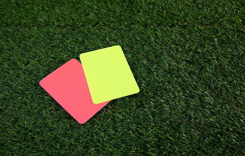football, cards, lawn, referee, sports, HD wallpaper