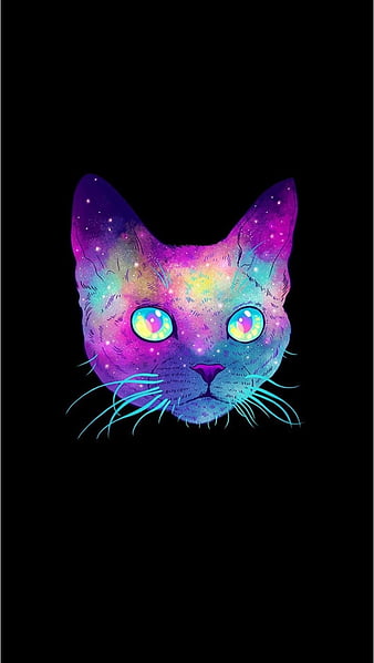 Neon Cat Wallpapers | Neon cat, Cat wallpaper, Cats