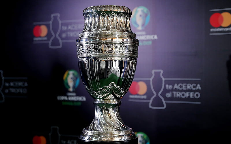 2019 Copa America, cup, trophy, Conmebol, Copa America 2019 Brazil, Cup of Copa America 2019, Copa America flag, 2019 Copa America trophy, HD wallpaper