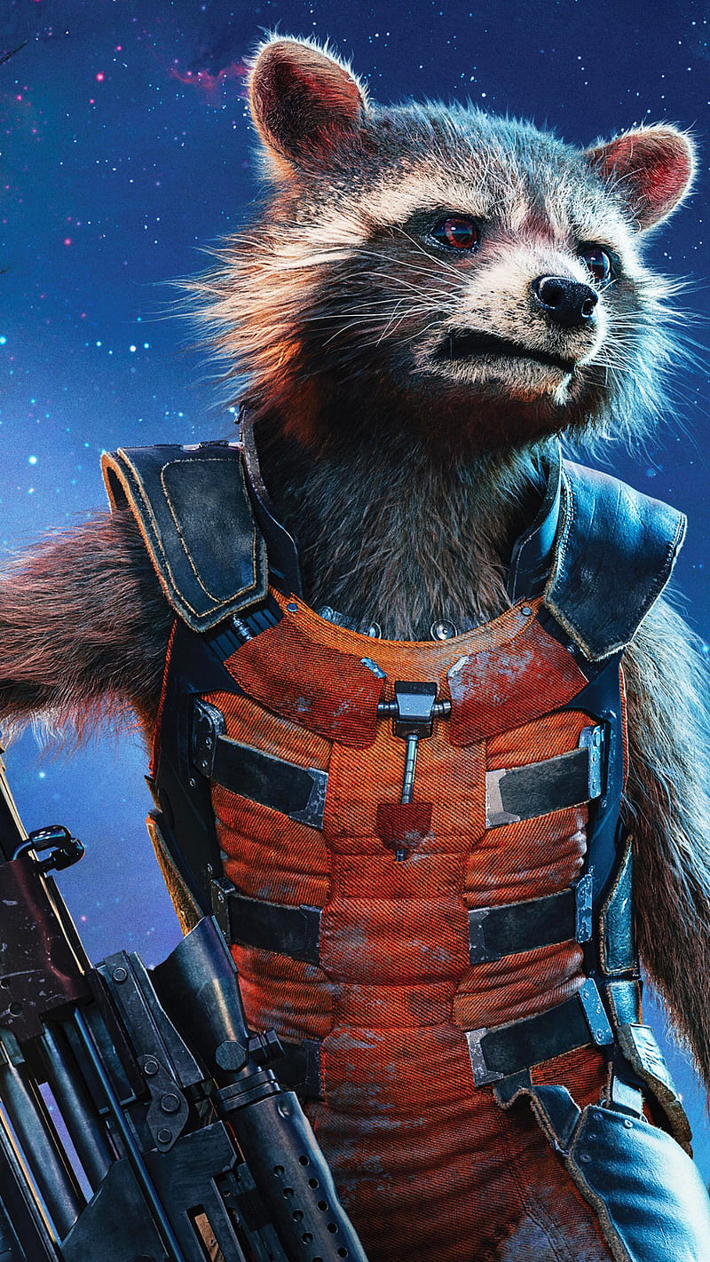 Rocket raccoon, galaxy, guardians, of the, vol 2, HD phone wallpaper |  Peakpx