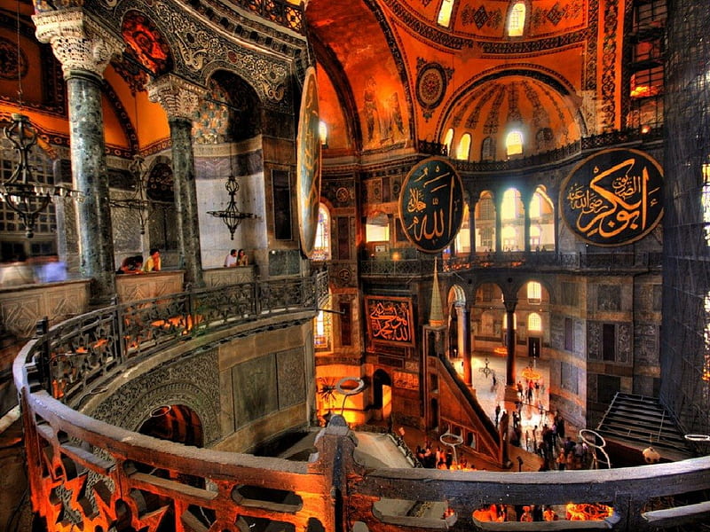 inside of ayasophia istanbul,turkey, museum, mosque, turkey, istanbul, ayasofya, HD wallpaper