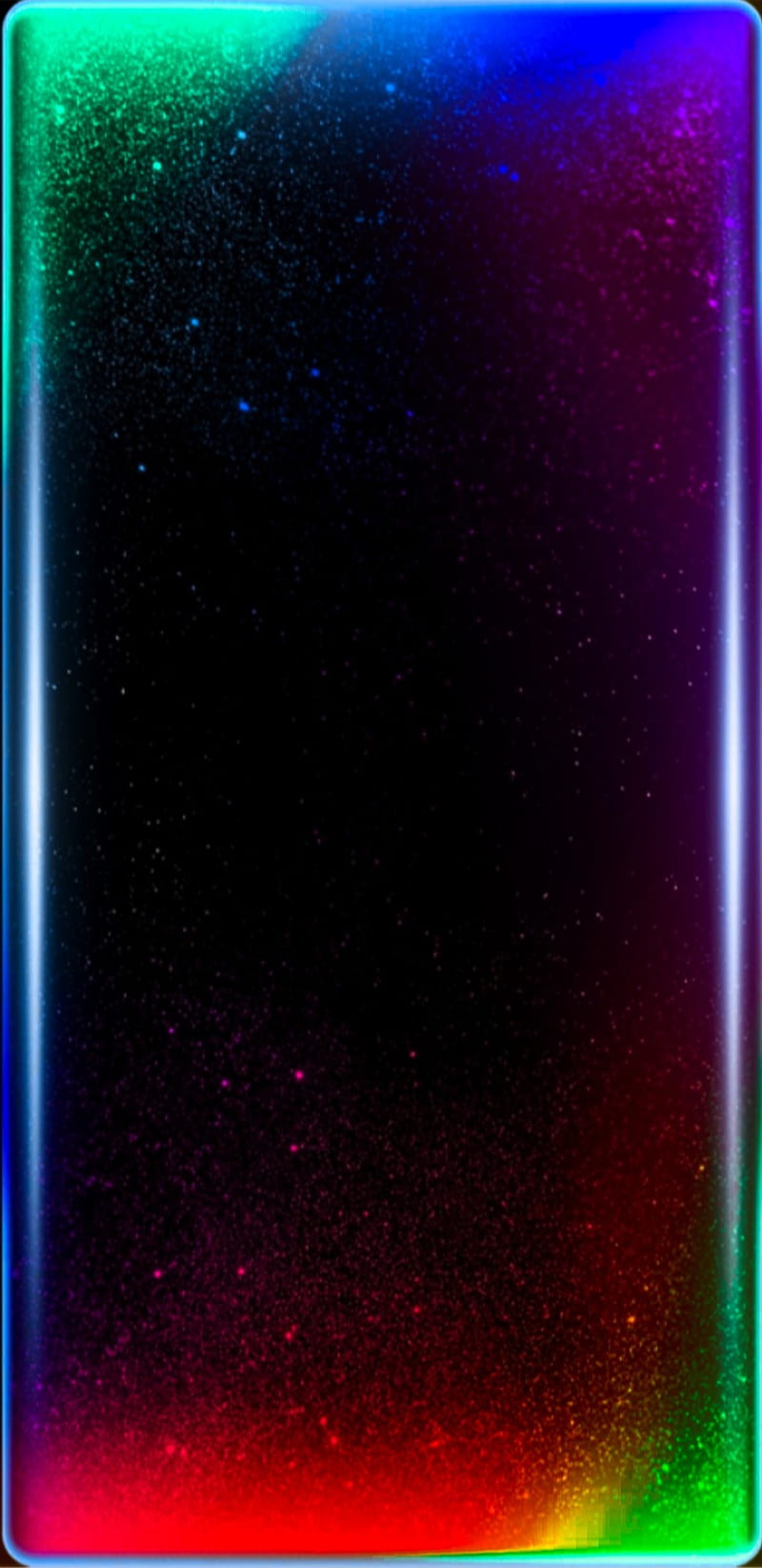 Rainbow Galaxy Edge, blue, edge, galaxy, green, neon, purple, rainbow, red, stars, yellow, HD phone wallpaper