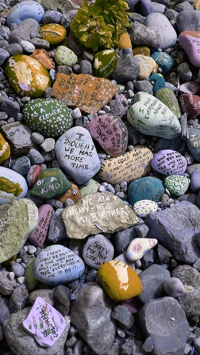 Written words, beach, love, nature, pebbles, rocks, stone, stones, words, written, HD phone wallpaper