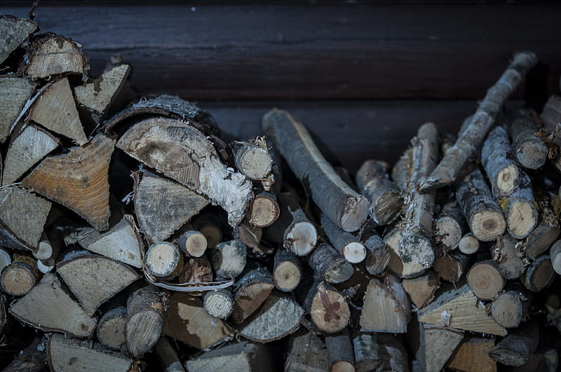 Ice cold firewood, fire, swedish, firewood, nickelunk, wood, blue, night, cold, HD wallpaper
