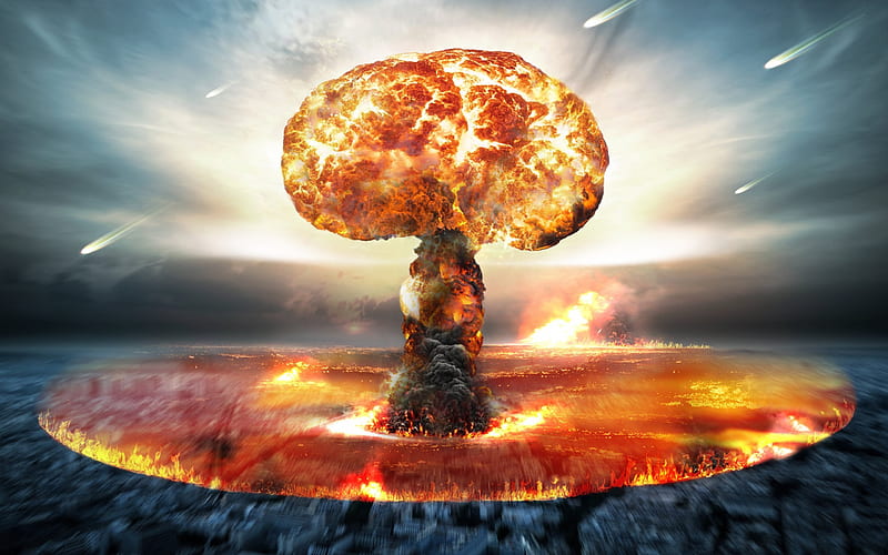 atomic explosion, nuclear bomb, apocalypse, nuclear explosion, HD wallpaper
