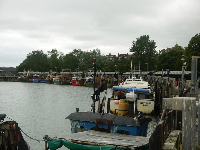The Fish Quay at Rye, Quay, Fishing, Harbour, Sussex, HD wallpaper