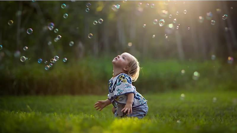 Summer Baby Bubbles, HD wallpaper