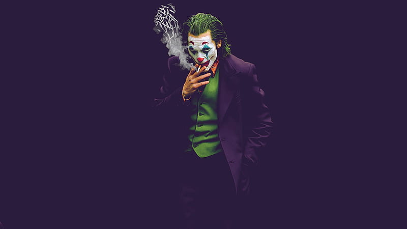 Joker Smoke, purple, HD wallpaper