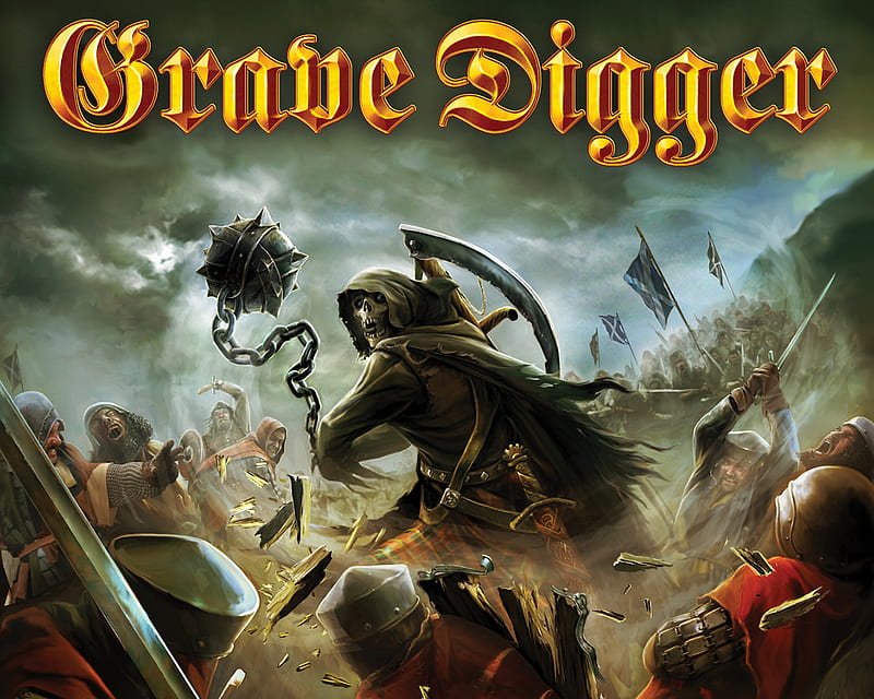 Grave Digger - The clans will rise again, metal, digger, logo, band, heavy, clan, grave, HD wallpaper