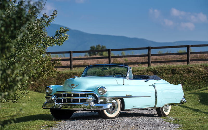 Cadillac Sixty-Two Convertible Coupe retro cars, 1953 cars, 6267X, american cars, Cadillac, HD wallpaper