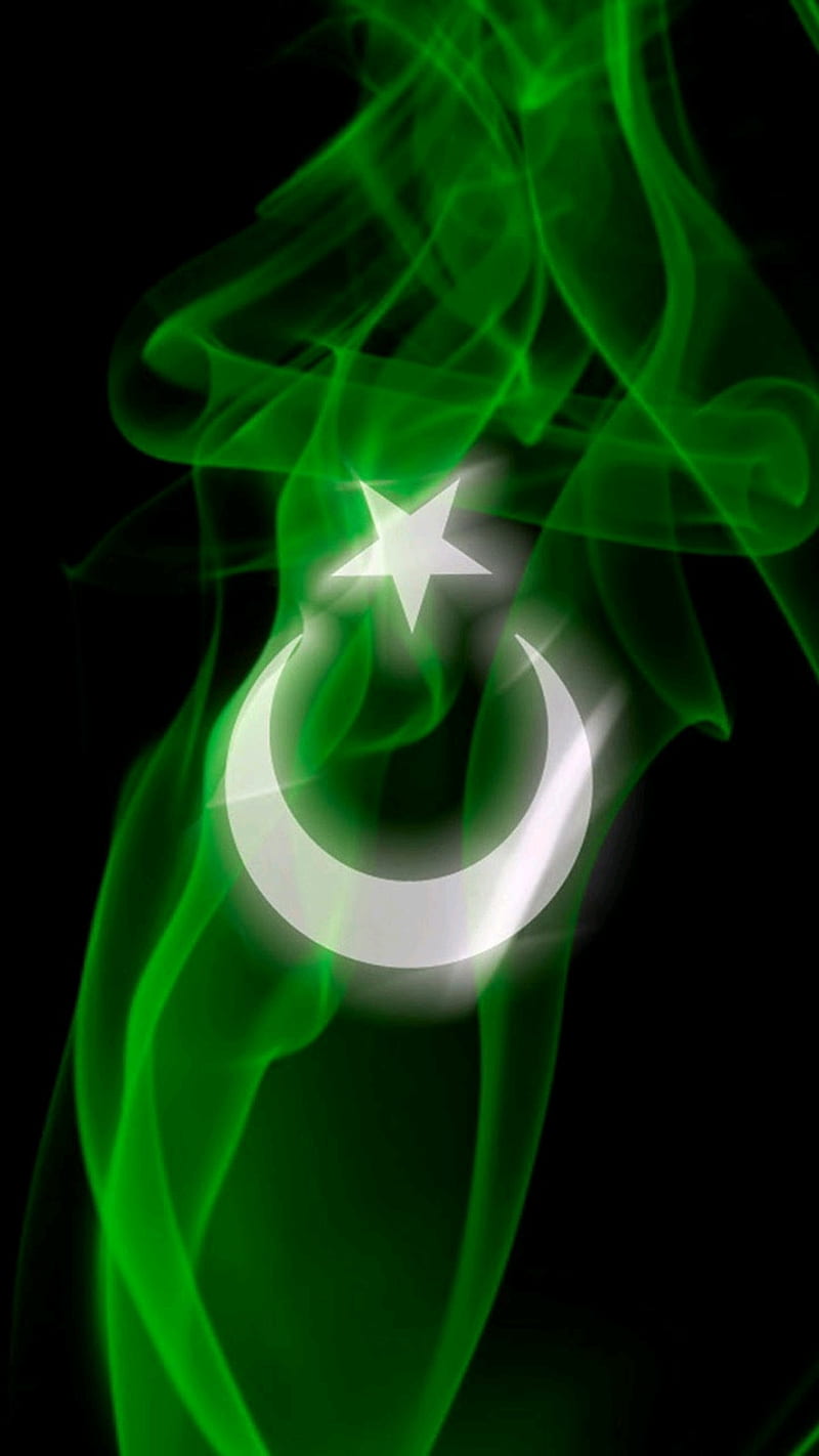 Pakistan flag, dark, green, HD phone wallpaper