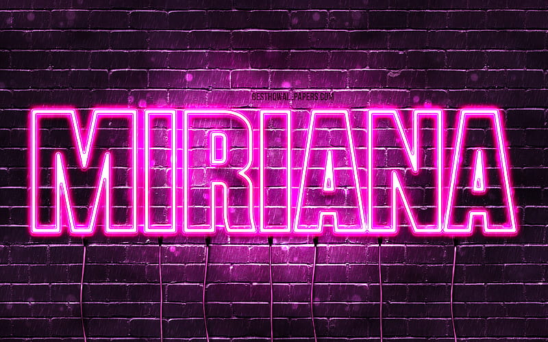 Miriana, , with names, female names, Miriana name, purple neon lights,  Happy Birtay Miriana, HD wallpaper | Peakpx